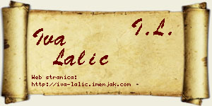 Iva Lalić vizit kartica